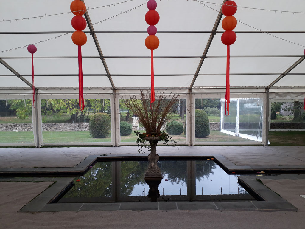 Marquee Erected Around Water Feature